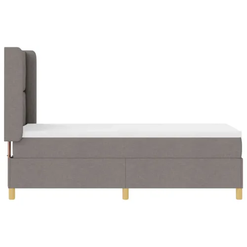 Box spring krevet Sivo-smeđa 80 x 200 cm tkanina - Sivo-smeđa 80 x 200 cm Dizajn s rombovima Cijena