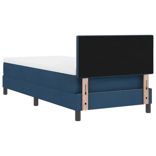 Box spring krevet s jastukom Plava 80 x 200 cm tkanina - Plava 80 x 200 cm Prošiveno gumbima Cijena