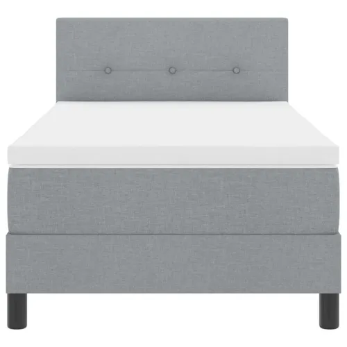 Box spring krevet Svjetlosiva 100 x 200 cm tkanina - Svjetlosiva 100 x 200 cm Prošiveno gumbima Cijena