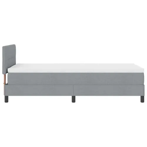 Box spring krevet Svjetlosiva 100 x 200 cm tkanina - Svjetlosiva 100 x 200 cm Prošiveno gumbima Cijena