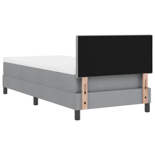 Box spring krevet Svjetlosiva 100 x 200 cm tkanina - Svjetlosiva 100 x 200 cm Prošiveno gumbima Cijena