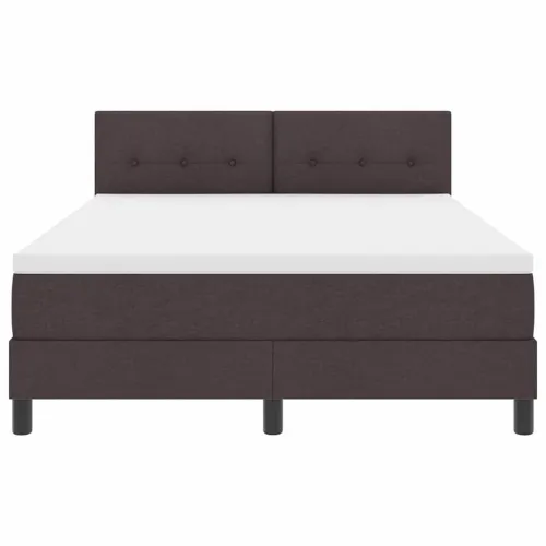 Box spring krevet Tamno smeđa 160 x 200 cm tkanina - Tamno smeđa 160 x 200 cm Prošiveno gumbima Cijena