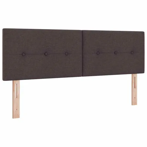 Box spring krevet Tamno smeđa 160 x 200 cm tkanina - Tamno smeđa 160 x 200 cm Prošiveno gumbima Cijena
