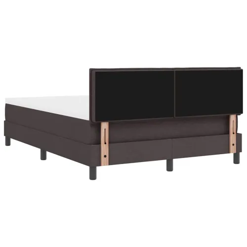 Box spring krevet Tamno smeđa 160 x 200 cm tkanina - Tamno smeđa 160 x 200 cm Prošiveno gumbima Cijena