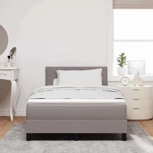 Box spring krevet Sivo-smeđa 120 x 190 cm tkanina - Sivo-smeđa 120 x 190 cm Dizajn s rombovima Cijena