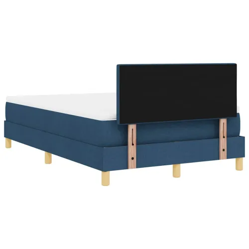 LED Box Spring Krevet s LED trakama Plava 120 x 200 cm tkanina - Plava 120 x 200 cm Prošiveno gumbima Cijena
