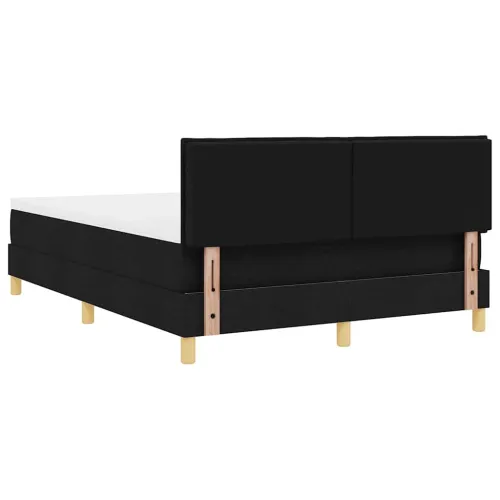 LED Box Spring Krevet s LED trakama Crna 140 x 200 cm tkanina - Crna 140 x 200 cm Prošiveno gumbima Cijena