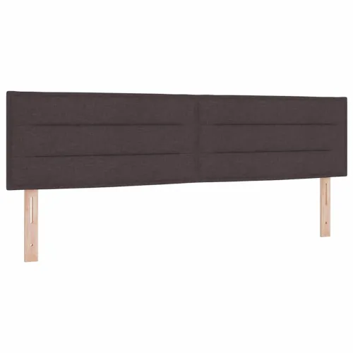 LED Box Spring Krevet Tamno smeđa 180 x 200 cm tkanina - Tamno smeđa 180 x 200 cm Prošiveno gumbima Cijena