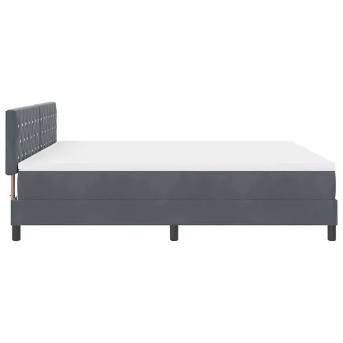 LED Box Spring Krevet Tamno siva 180 x 200 cm Baršun - Tamno siva 180 x 200 cm Kristal s dugmadima Cijena