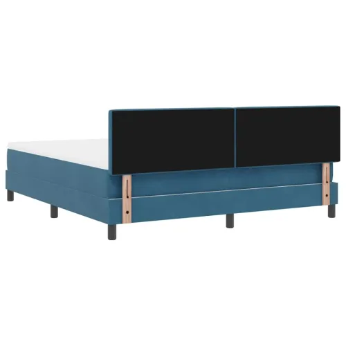 LED Box Spring Krevet Tamno plava 180 x 200 cm Baršun - Tamno plava 180 x 200 cm Kristal s dugmadima Cijena