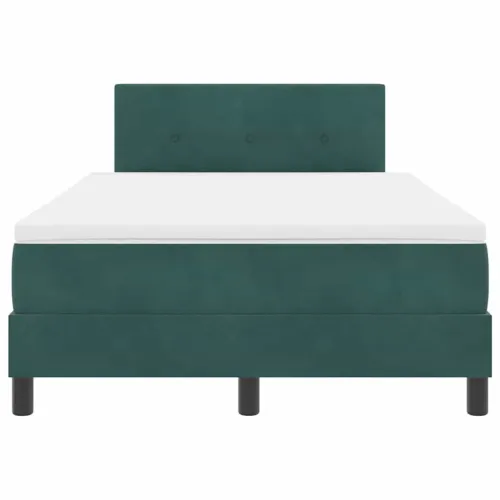 LED Box Spring Krevet Tamnozelena 120 x 200 cm Baršun - Tamnozelena 120 x 200 cm Prošiveno gumbima Cijena