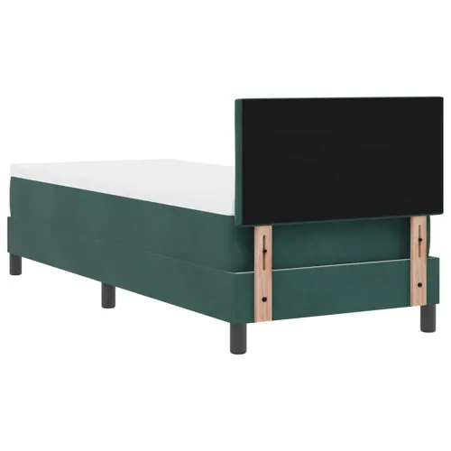 LED Box Spring Krevet Tamnozelena 80 x 200 cm Baršun - Tamnozelena 80 x 200 cm Dizajn s rombovima Cijena