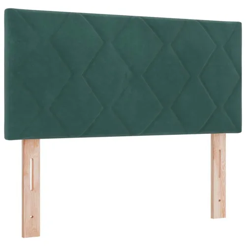 LED Box Spring Krevet Tamnozelena 90 x 190 cm Baršun - Tamnozelena 90 x 190 cm Dizajn dijamantskog bloka Cijena