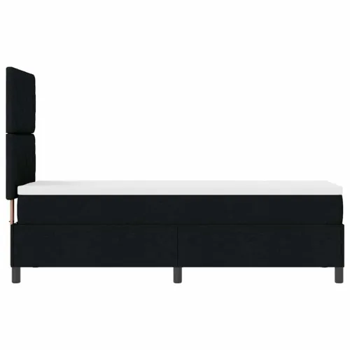 Box spring krevet s LED trakama Crna 80 x 200 cm tkanina - Crna 80 x 200 cm Dizajn s rombovima Cijena