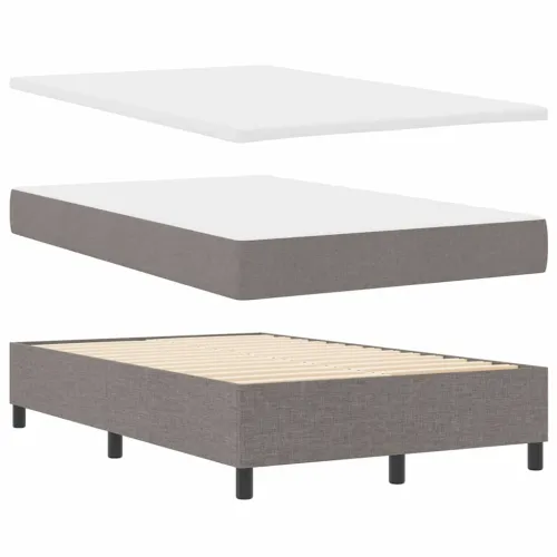 Box spring krevet Sivo-smeđa 120 x 190 cm tkanina - Sivo-smeđa 120 x 190 cm Dizajn s rombovima Cijena