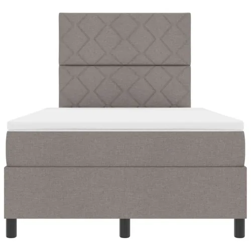 Box spring krevet Sivo-smeđa 120 x 200 cm tkanina - Sivo-smeđa 120 x 200 cm Dizajn s rombovima Cijena