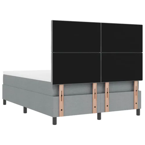 Box spring krevet Svjetlosiva 160 x 200 cm tkanina - Svjetlosiva 160 x 200 cm Dizajn dijamantskog bloka Cijena