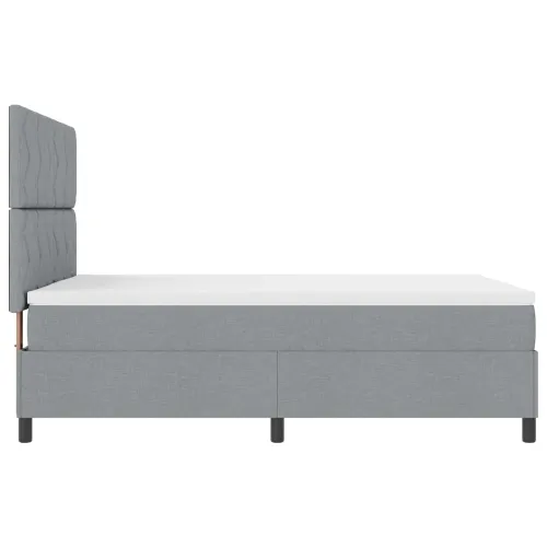 Box spring krevet Svjetlosiva 160 x 200 cm tkanina - Svjetlosiva 160 x 200 cm Dizajn dijamantskog bloka Cijena