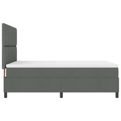 Box spring krevet Tamno siva 160 x 200 cm tkanina - Tamno siva 160 x 200 cm Dizajn s rombovima Cijena