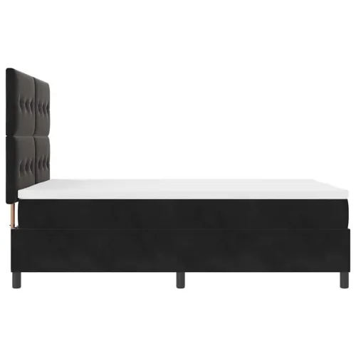 LED Box Spring Krevet s uzglavljem Crna 160 x 200 cm Baršun - Crna 160 x 200 cm Prošiveno gumbima Cijena