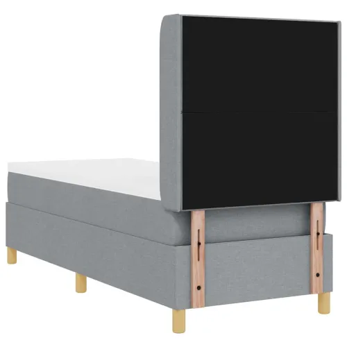 Box spring krevet Svijetlo siva 80 x 200 cm tkanina - Svjetlosiva 80 x 200 cm Dizajn s rombovima Cijena