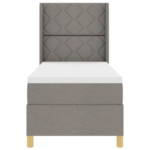 Box spring krevet Sivo-smeđa 80 x 200 cm tkanina - Sivo-smeđa 80 x 200 cm Dizajn s rombovima Cijena