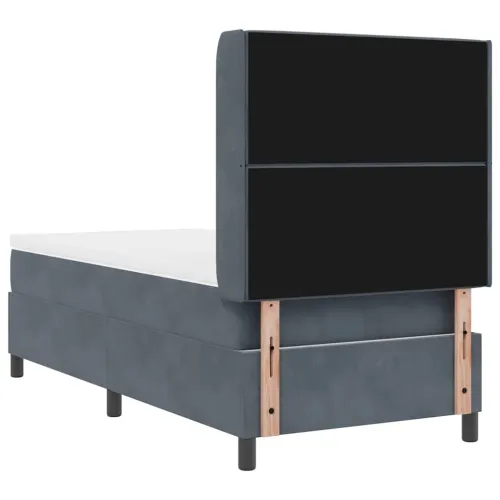 Box spring krevet s madracem Tamno siva 90 x 190 cm Baršun - Tamno siva 90 x 190 cm Kristal s dugmadima Cijena