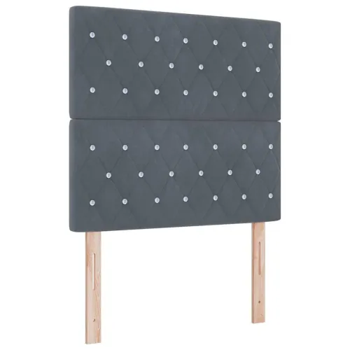 Box spring krevet s madracem Tamno siva 90 x 190 cm Baršun - Tamno siva 90 x 190 cm Kristal s dugmadima Cijena