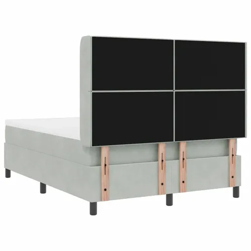 Box spring krevet Svijetlo siva 160 x 200 cm Baršun - Svjetlosiva 160 x 200 cm Kristal s dugmadima Cijena