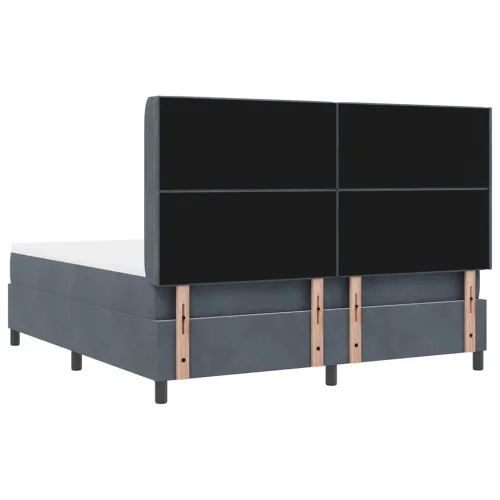 Box spring krevet Tamno siva 180 x 200 cm Baršun - Tamno siva 180 x 200 cm Kristal s dugmadima Cijena