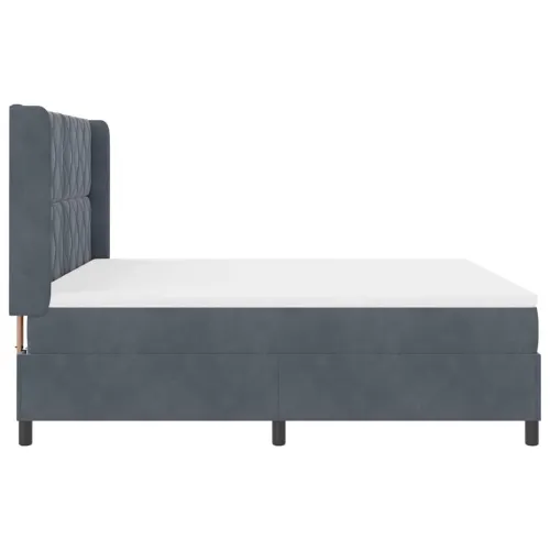 Box spring krevet Tamno siva 180 x 200 cm Baršun - Tamno siva 180 x 200 cm Dizajn s rombovima Cijena