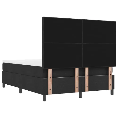 Box spring krevet s uzglavljem Crna 160 x 200 cm tkanina - Crna 160 x 200 cm Prošiveno gumbima Cijena