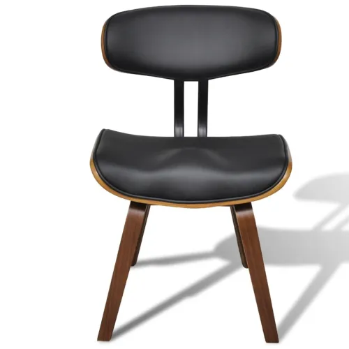 Blagovaonske stolice 2 kom od savijenog drva i umjetne kože - Black and dark brown 2 Cijena