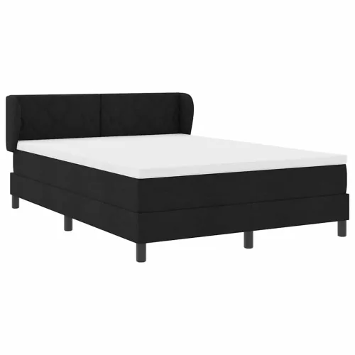 Box spring krevet s uzglavljem Crna 160 x 200 cm tkanina - Crna 160 x 200 cm Dizajn s rombovima Cijena