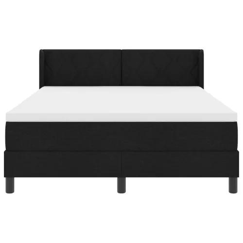 Box spring krevet s uzglavljem Crna 200 x 160 cm tkanina - Crna 160 x 200 cm Dizajn s rombovima Cijena