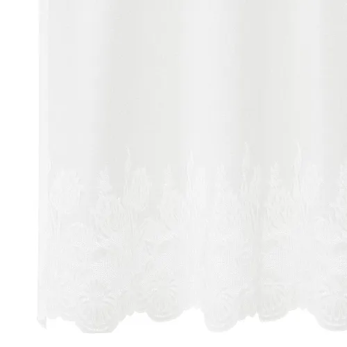 Čipkasta zavjesa Bijela 220 x 600 cm Poliester - Lala 600 x 220 cm Cijena