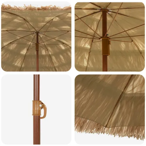 Suncobran za plažu 160 x 160 x 196 cm Poliester i čelik - Ø 160 cm Cijena