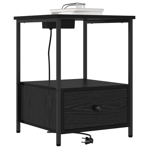 Noćni ormar Crni hrast 42 x 41 x 56 cm Konstruirano drvo - Crni hrast 1 Cijena