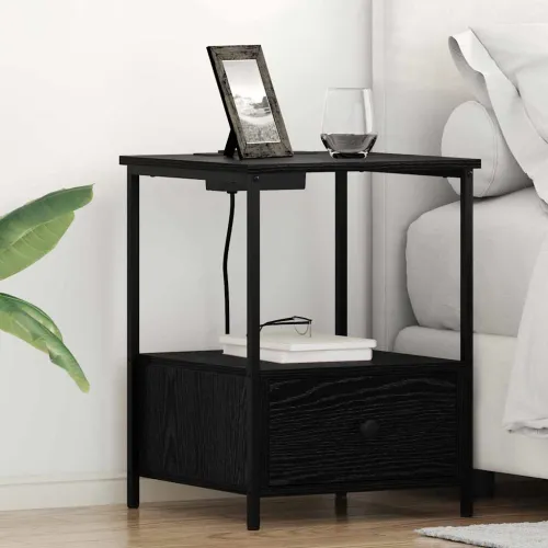 Noćni ormar Crni hrast 42 x 41 x 56 cm Konstruirano drvo - Crni hrast 1 Cijena
