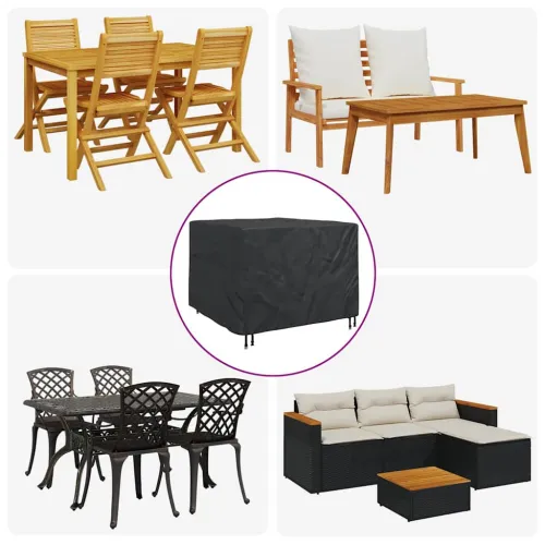 Pokrov za namještaj Crna 125 x 125 x 74 cm 210D Oxford tkanina - 210D Oxford tkanina 125 x 125 x 74 cm Cijena