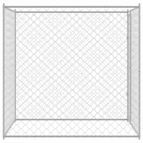 Kavez za pse Srebrno 200 x 200 x 200 cm Cinkani čelik - 2 x 2 x 2 m 1 vrata Cijena