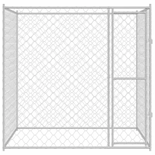 Kavez za pse Srebrno 200 x 200 x 200 cm Cinkani čelik - 2 x 2 x 2 m 1 vrata Cijena