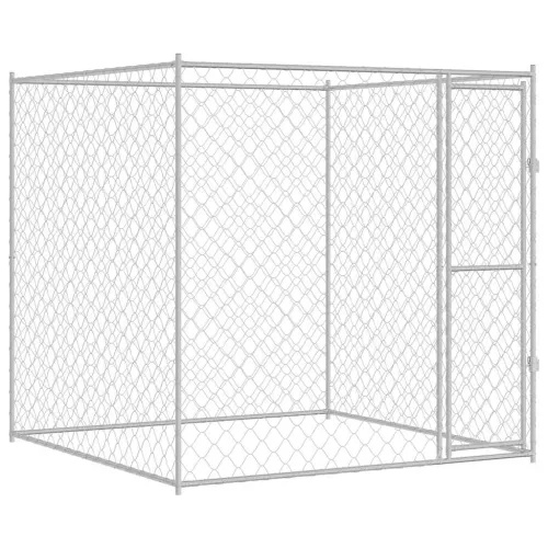 Kavez za pse Srebrno 200 x 200 x 200 cm Cinkani čelik - 2 x 2 x 2 m 1 vrata Cijena