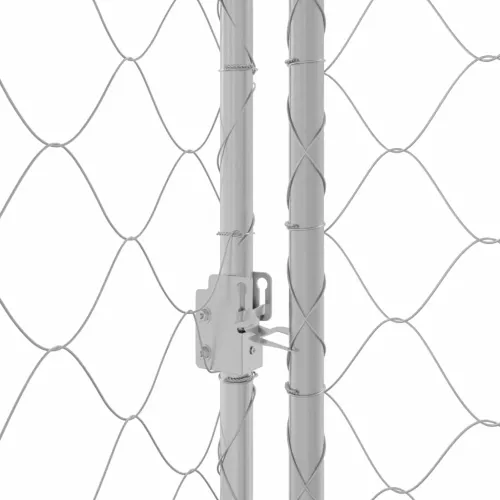 Kavez za pse Srebrno 200 x 200 x 200 cm Cinkani čelik - 2 x 2 x 2 m 1 vrata Cijena