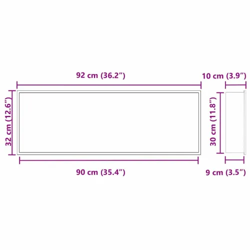 Ničica za tuš Srebrna 90 x 30 x 9,5 cm Nehrđajući čelik - Četkani srebrni 90 x 30 x 9,5 cm Cijena