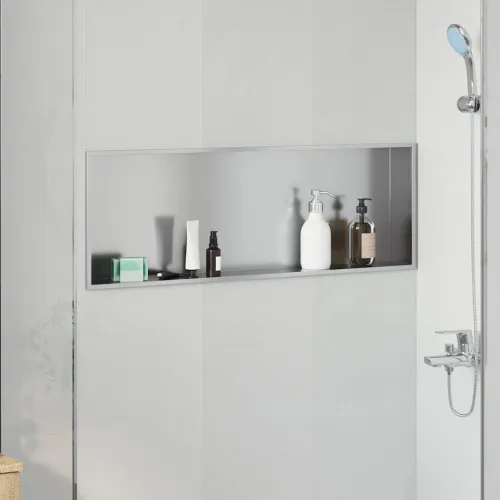 Ničica za tuš Srebrna 90 x 30 x 9,5 cm Nehrđajući čelik - Četkani srebrni 90 x 30 x 9,5 cm Cijena