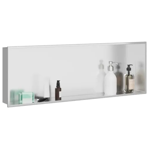 Ničica za tuš Srebrna 90 x 30 x 9,5 cm Nehrđajući čelik - Četkani srebrni 90 x 30 x 9,5 cm Cijena