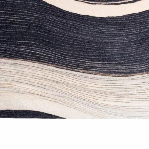 Kuhinjski Tepih Crna 180 x 60 cm Baršun - Valoviti uzorak 60 x 180 cm Cijena