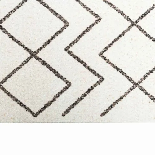 Kuhinjski Tepih Bijelo 150 x 45 cm Baršun - Geometrijski 45 x 150 cm Cijena