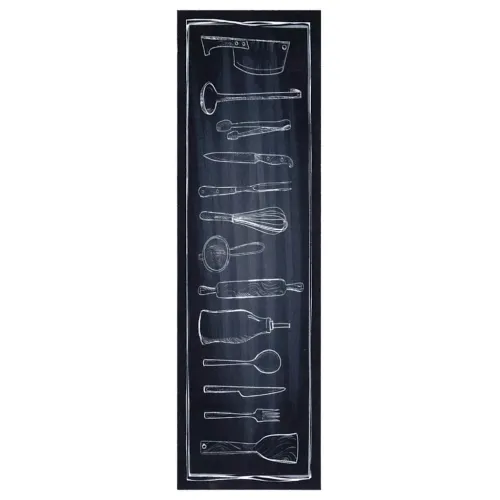 Kuhinjski Tepih Crna 150 x 45 cm Baršun - Chefov prostor 45 x 150 cm Cijena